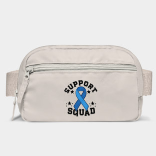 Colon Cancer Awareness " Support Squad " Blue Ribbon Bag