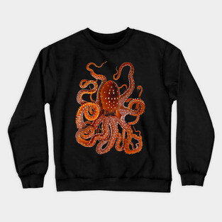Red Octopus Crewneck Sweatshirt