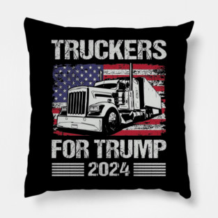 Truckers For Trump 2024 Pillow