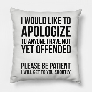 Sarcastic Apology Pillow