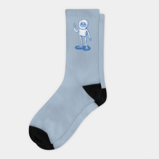 MR. YETI no background Socks by droidmonkey