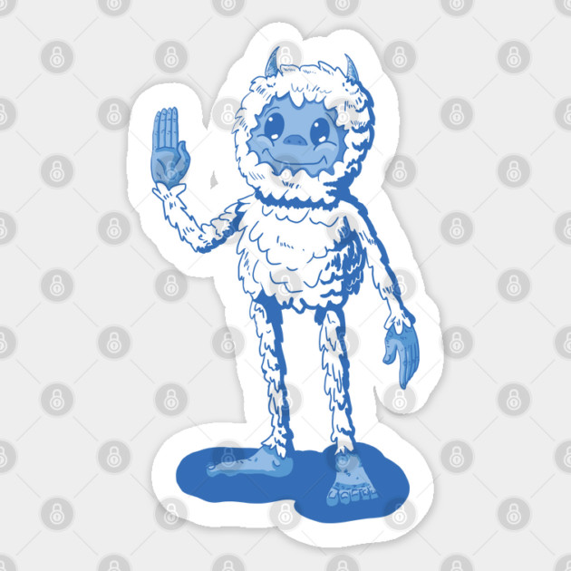 MR. YETI no background Sticker by droidmonkey