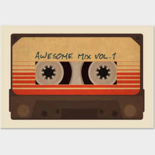 Awesome Mix Vol 1 Posters and Art