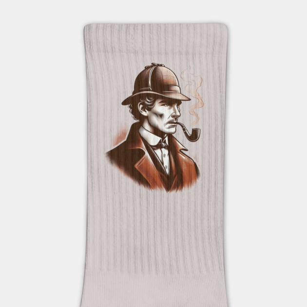 Sherlock Holmes Inspired Detective – Classic Mystery Artwork by MakerMind8.2