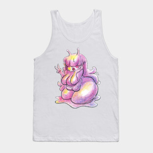Watercolor Snail Girl Tank Top