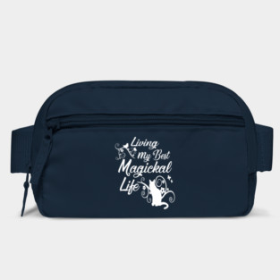 Living My Best Magickal Life Cheeky Witch Pagan Wiccan Cat Bag