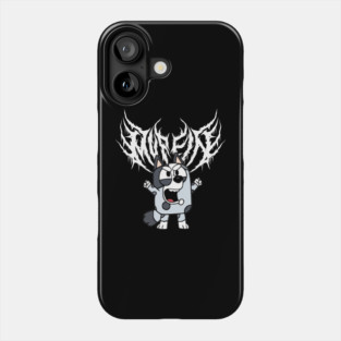 Muffin Black Metal Bluey Phone Case