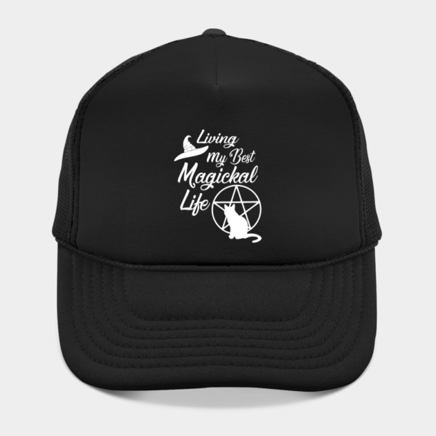 Living My Best Magickal Life Cheeky Witch Cat and Pentacle by Cheeky Witch