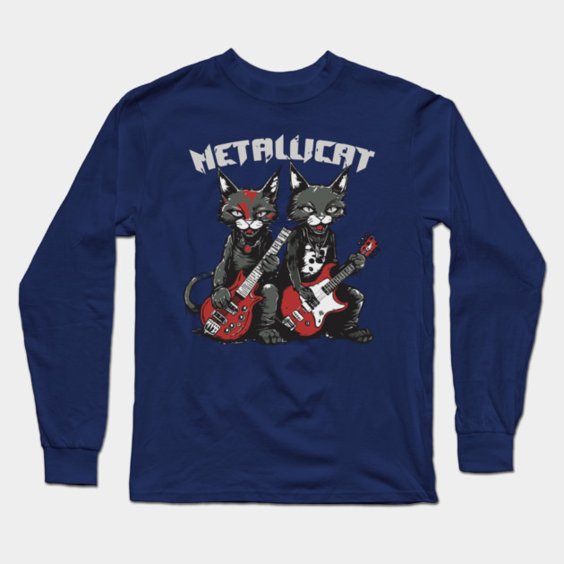 Metallicat Long Sleeve T-Shirt by Litehouse Tees