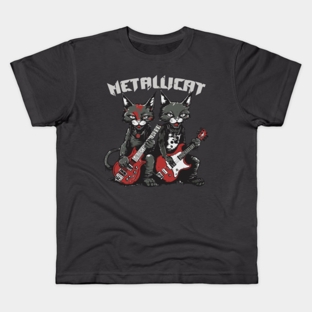 Metallicat Kids T-Shirt by Litehouse Tees