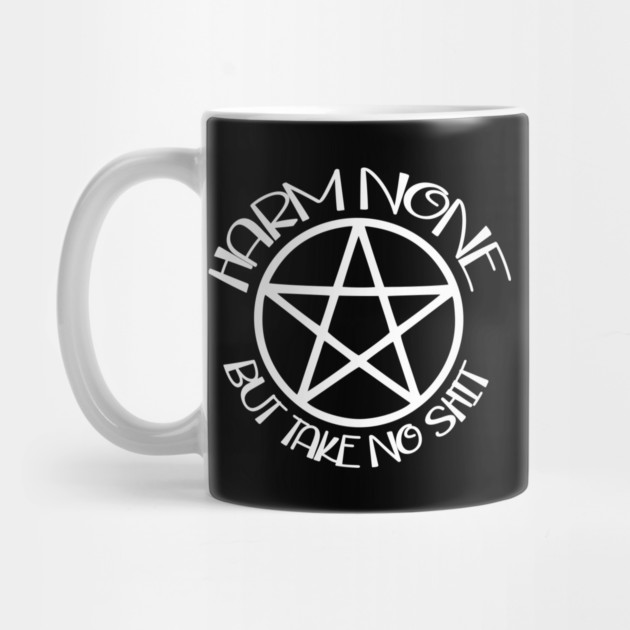 Harm None But Take No Shit Cheeky Witch Wiccan Pentacle by Cheeky Witch