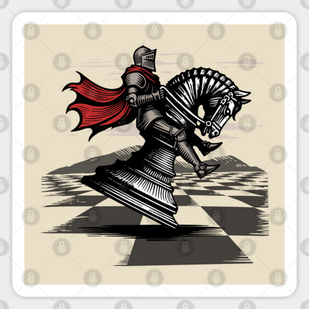 Checkmate Crusader Sticker by GoshWow®
