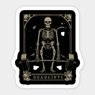Deadlifts Tarot Card Sticker