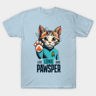 Cat Trek - Live Long and Pawsper T-Shirt