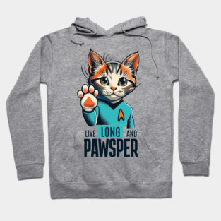 Cat Trek - Live Long and Pawsper Hoodie