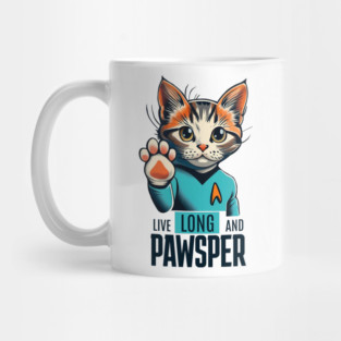 Cat Trek - Live Long and Pawsper Mug
