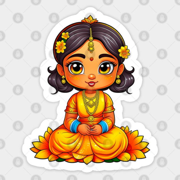 Gudi Padwa Chibi Girl Sticker by HolidayBug