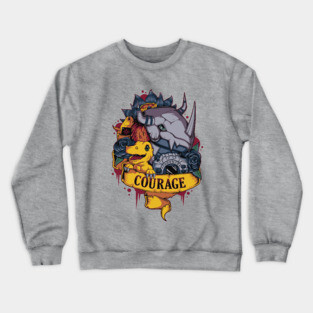 Digimon of Courage Agumon - WarGreymon Tattoo Crewneck Sweatshirt