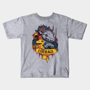 Digimon of Courage Agumon - WarGreymon Tattoo Kids T-Shirt