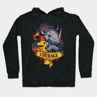 Digimon of Courage Agumon - WarGreymon Tattoo Hoodie