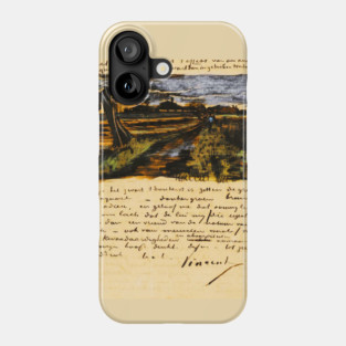 Vincent Van Gogh - Letter to Theo with Willow Phone Case