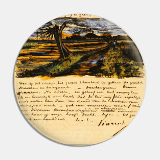 Vincent Van Gogh - Letter to Theo with Willow Pin