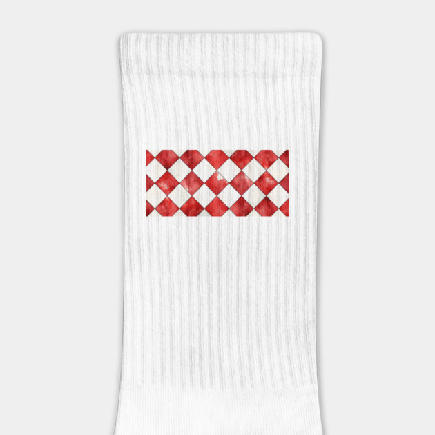 Red and White Diamond pattern by Vinokurio