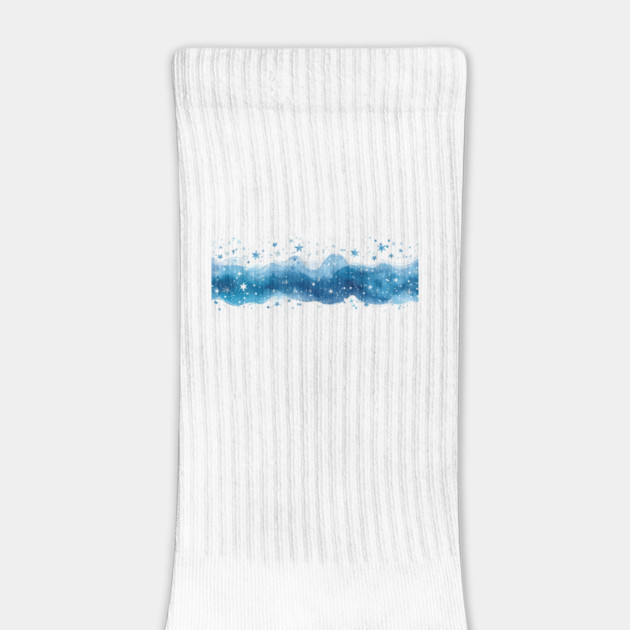 Blue Waves and Stars Design by Vinokurio