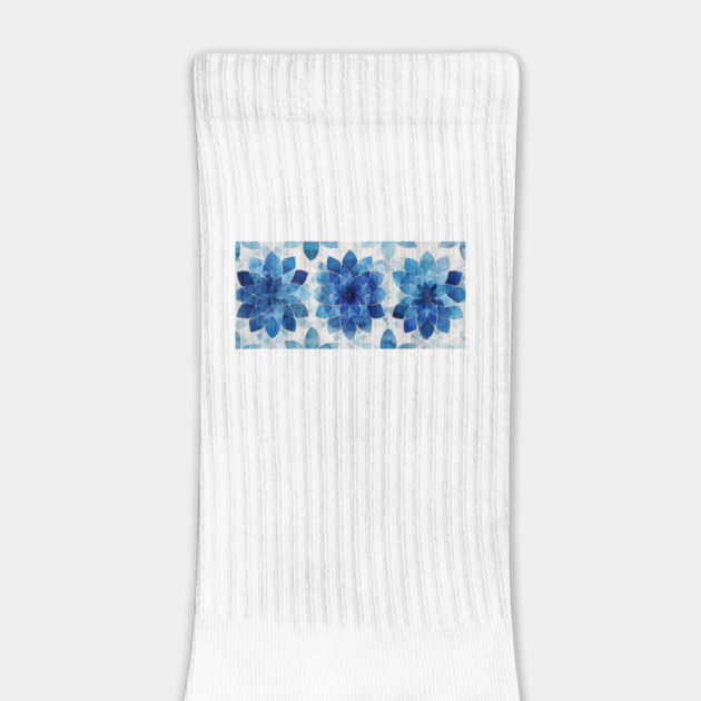 Blue and White Mosaic Pattern by Vinokurio