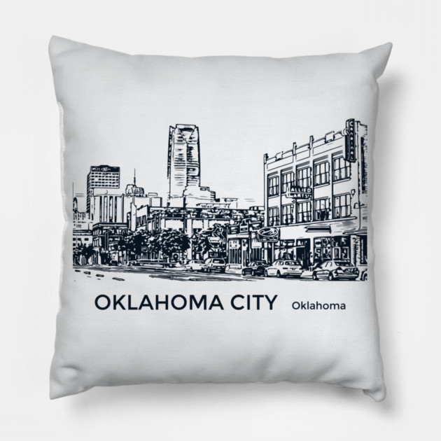 Oklahoma City Oklahoma Pillow by Lakeric
