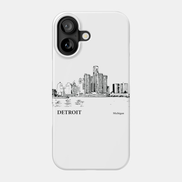 Detroit Michigan Phone Case by Lakeric