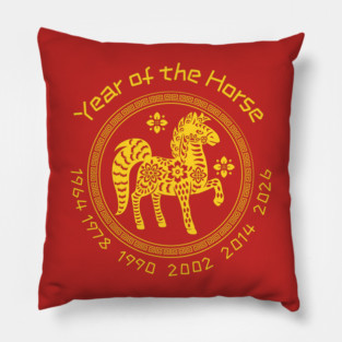 Chinese Year of the Horse 2026 Pillow