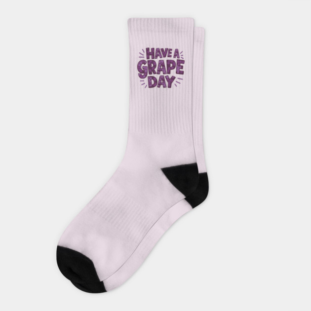 Have A Grape Day Socks by The WYLD Tribe