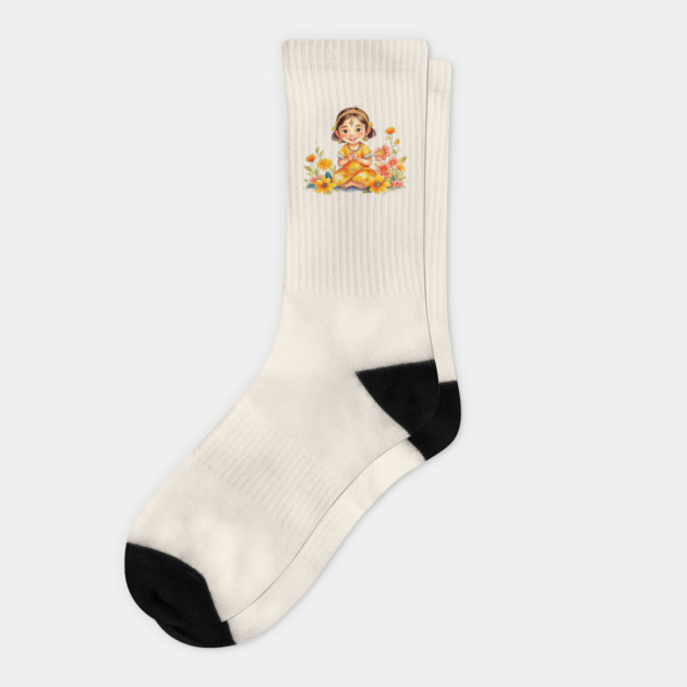 Gudi Padwa Cute Girl Socks by HolidayBug