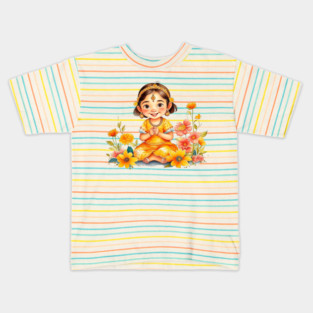 Gudi Padwa Cute Girl Kids T-Shirt
