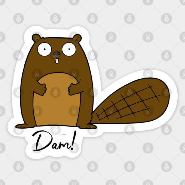 Funny Beaver Dam Sticker by HolidayBug