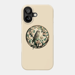 Parakeet and Dogwood Phone Case