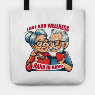 Love and Wellness hand in hand Tote