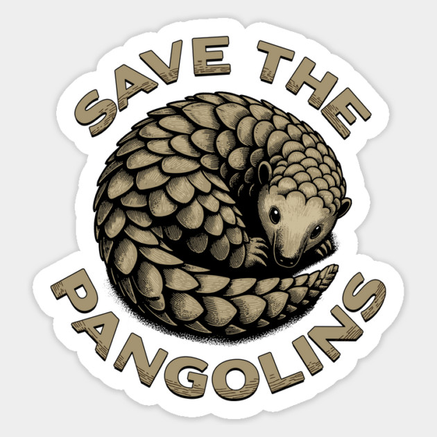 Save the Pangolins Magnet by GoshWow®