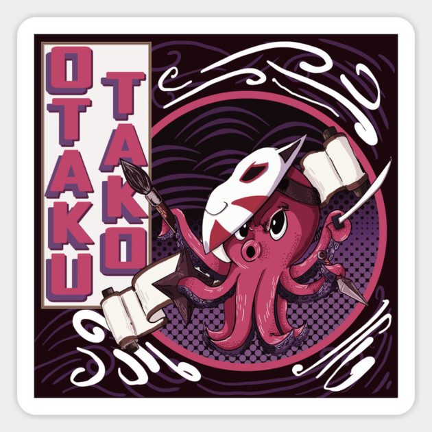 OTAKU TAKO Magnet by droidmonkey