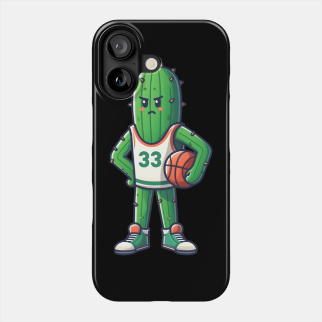 Basketball Cactus – Funny Sports Humor Artwork Phone Case by MakerMind8.2