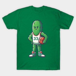 Basketball Cactus – Funny Sports Humor Artwork T-Shirt