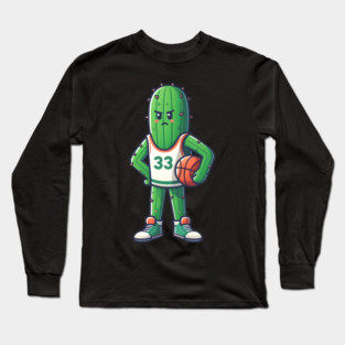 Basketball Cactus – Funny Sports Humor Artwork Long Sleeve T-Shirt
