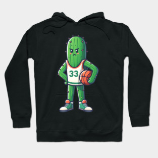 Basketball Cactus – Funny Sports Humor Artwork Hoodie