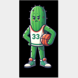 Basketball Cactus – Funny Sports Humor Artwork Posters and Art