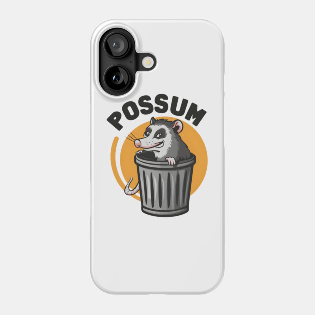 Funny Possum in Trash Can – Quirky Animal Humor Graphic Phone Case by MakerMind8.2