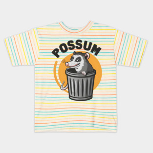 Funny Possum in Trash Can – Quirky Animal Humor Graphic Kids T-Shirt