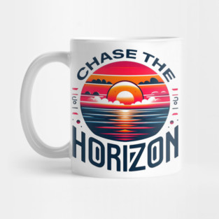 Chase the Horizon – Sunset Adventure Artwork Mug