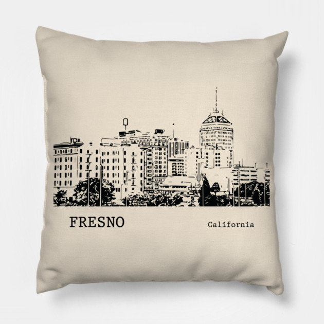 Fresno California Pillow by Lakeric