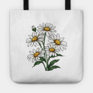 White Flowers Tote